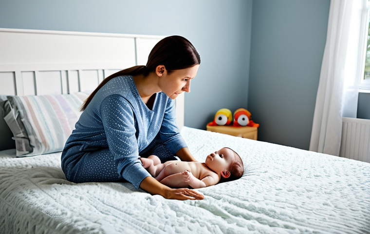 소아 탈장 증상과 수술 필요성 - **

"A concerned mother carefully observing her baby, who is fully clothed in a comfortable onesie, ...