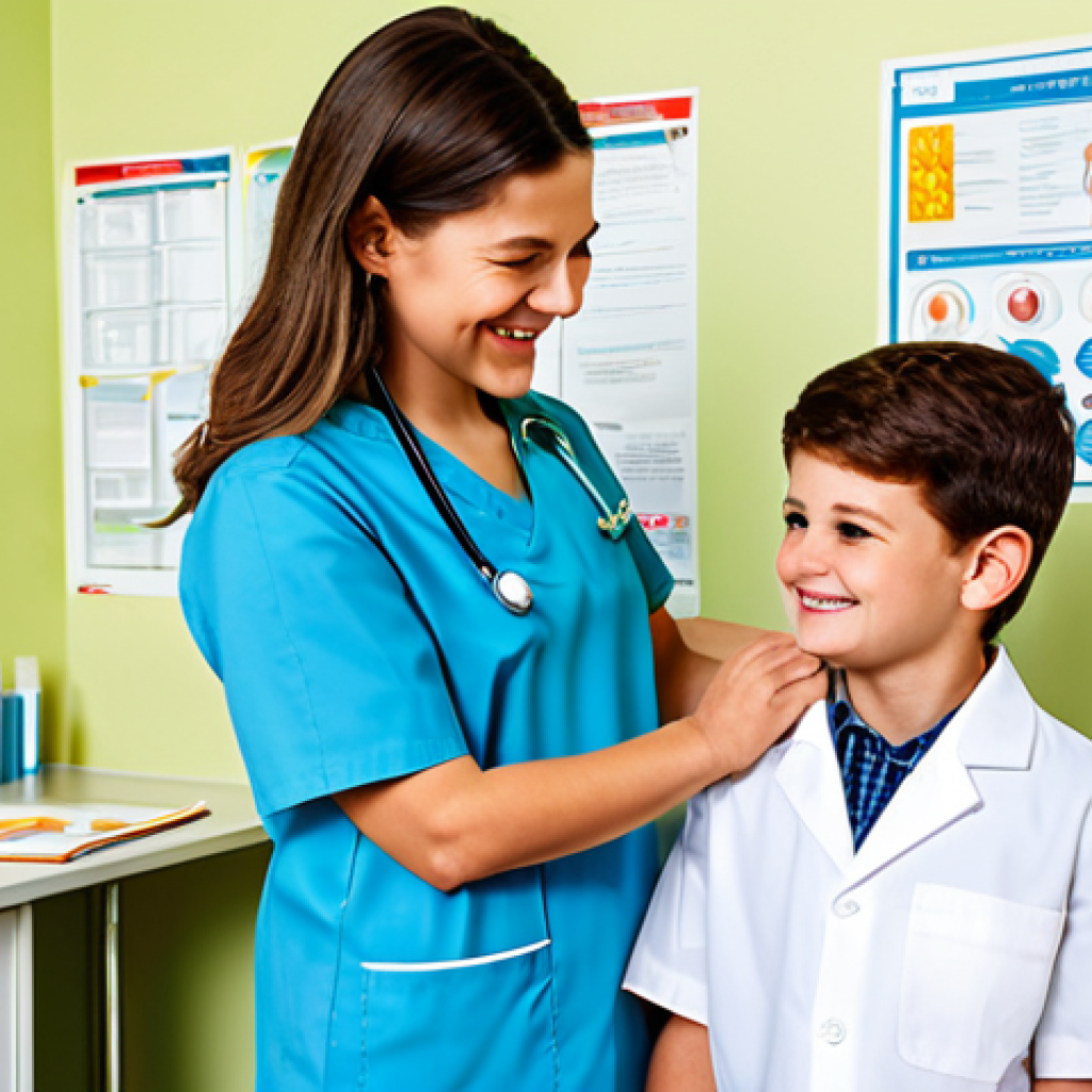 아이들의 비염 완화를 위한 생활 습관 - Child-Friendly Allergy Testing**
"A friendly pediatrician gently performing an allergy test on a yo...