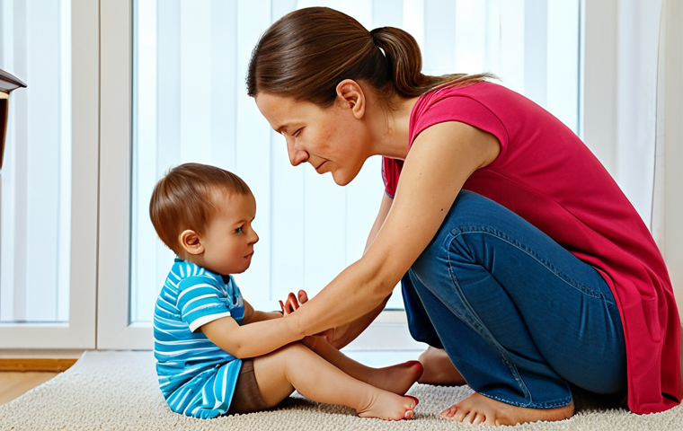 소아 수족구병 초기 증상과 예방 - Early Symptoms Check**

A mother carefully examining her child's hands and feet, looking for small r...
